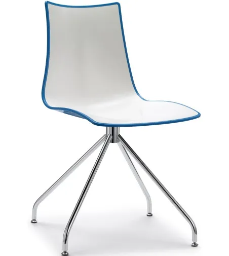 Juego 2 Sillas Zebra Bicolor con Base Giratoria - SCAB