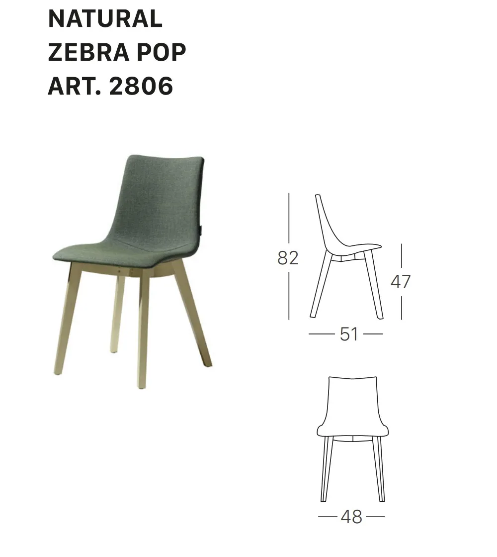 Silla Natural Zebra Pop - SCAB