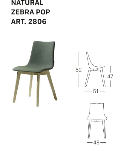 Chaise Natural Zebra Pop - SCAB