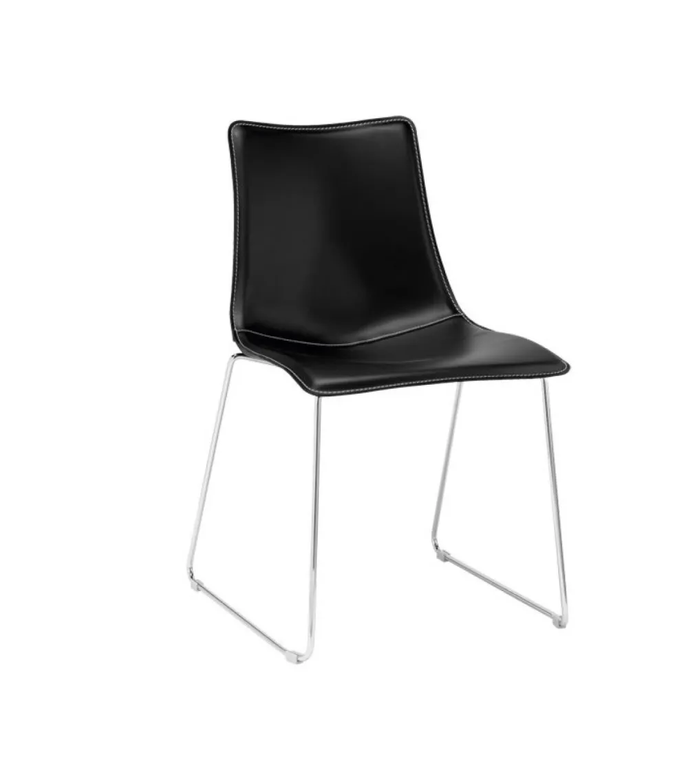 SCAB - Zebra Pop Sledge Frame Chair