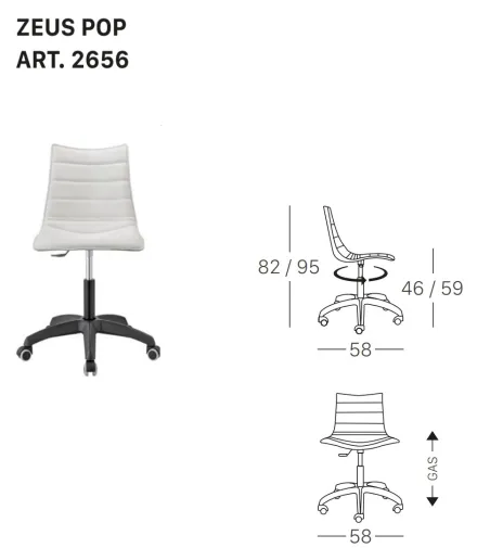SCAB - Zeus Pop Chair with Castors