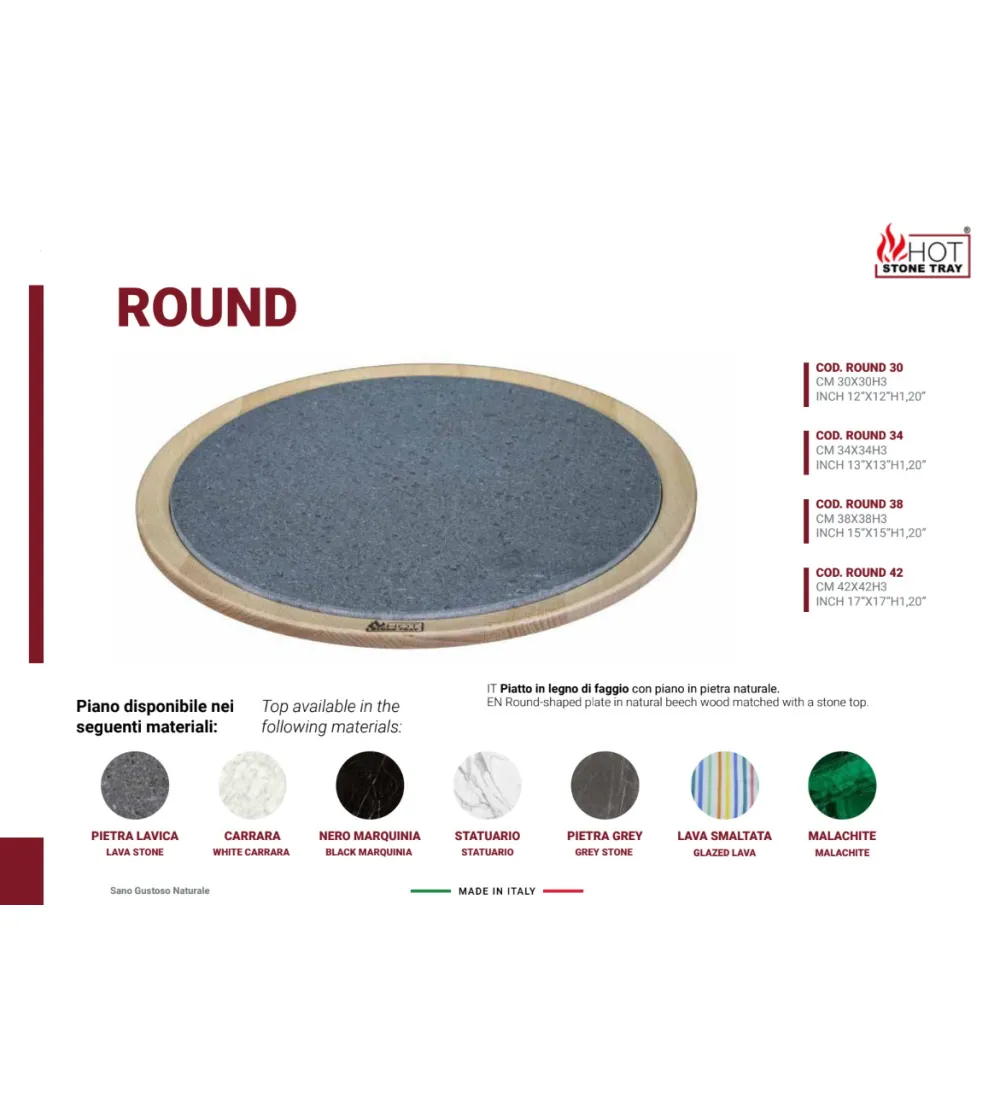 Round Tray - Hot Stone Tray