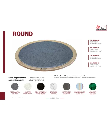 Bandeja Round - Hot Stone Tray