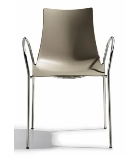 Lot 2 Chaises Zebra Technopolymère avec Accoudoirs - SCAB