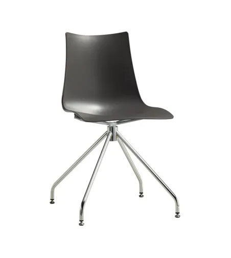 Lot 2 Chaises Zebra Technopolymère avec Base Pivotante - SCAB