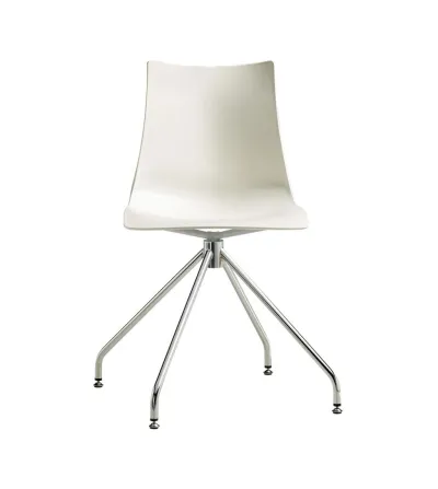 Lot 2 Chaises Zebra Technopolymère avec Base Pivotante -...