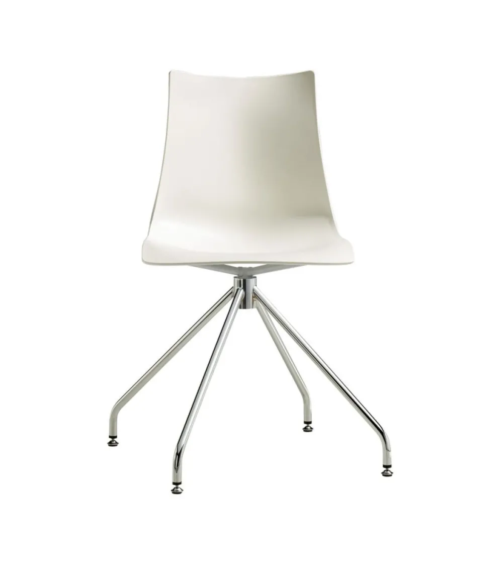 SCAB - Set 2 Technopolymer Zebra Chairs with Swivel Base