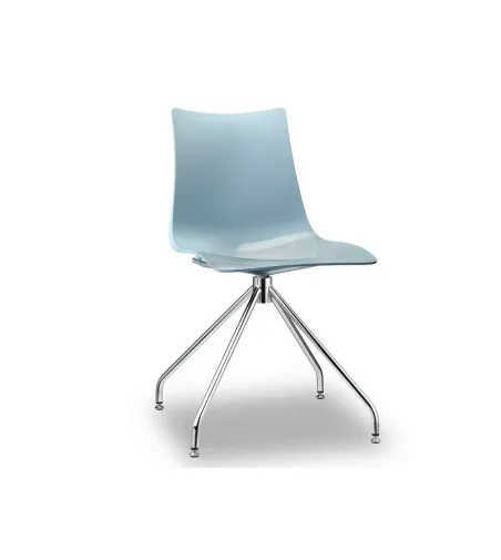 Lot 2 Chaises Zebra Technopolymère avec Base Pivotante - SCAB