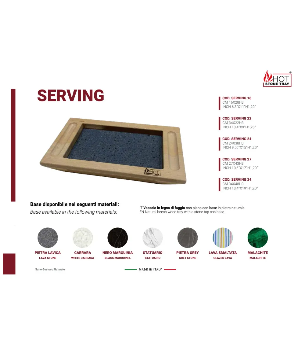 Vassoio Serving - Hot Stone Tray