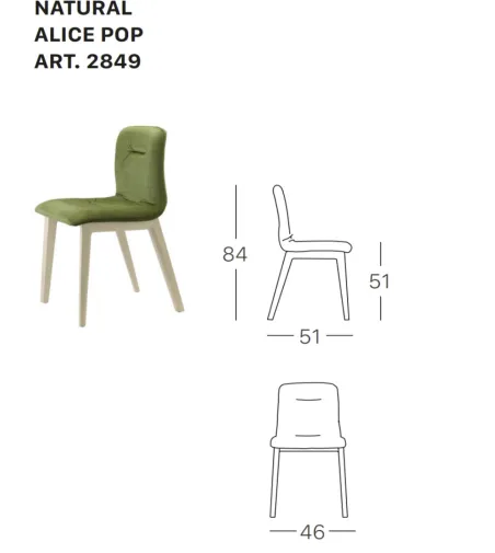 Chaise Natural Alice Pop - SCAB
