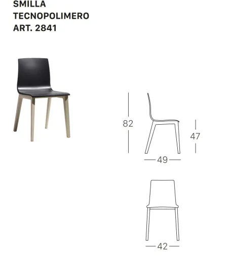 SCAB - Set 2 Smilla Technopolymer Stühlen