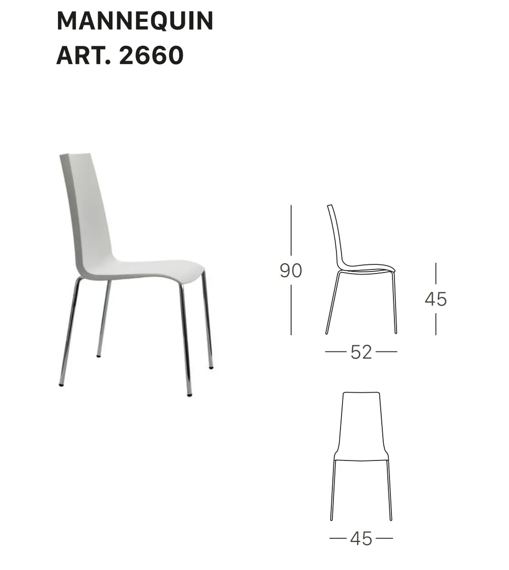 Lot 4 Chaises Mannequin - SCAB