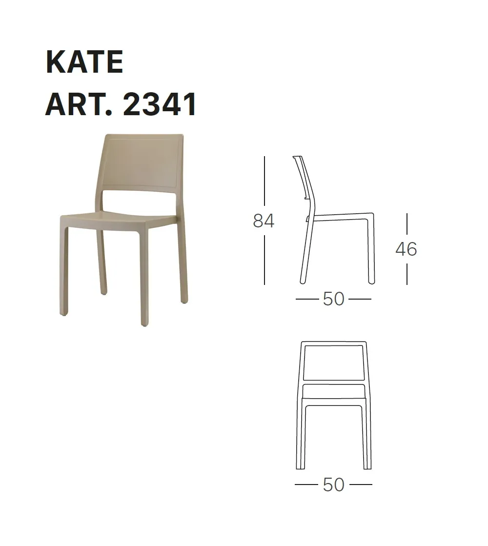 Lot 6 Chaises Kate - SCAB