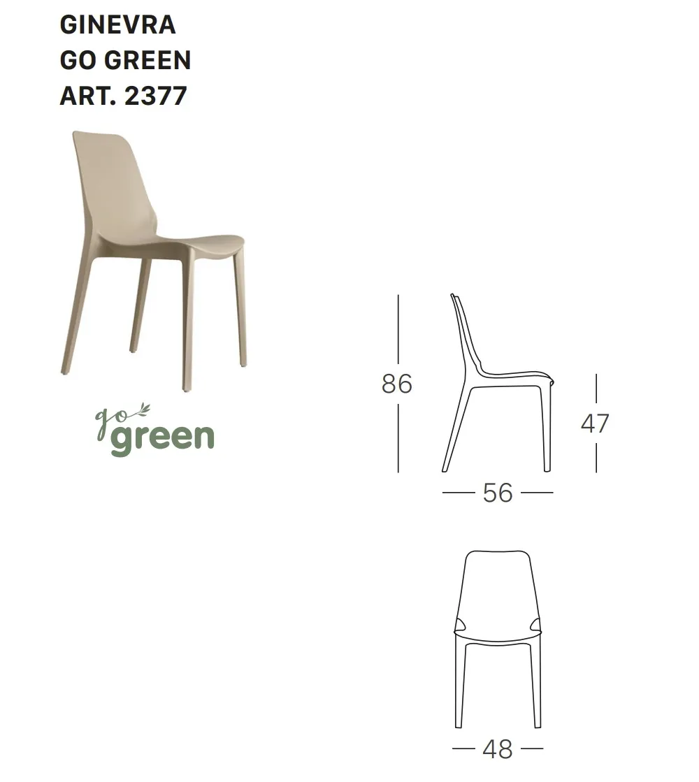 Juego 6 Sillas Ginevra Go Green - SCAB