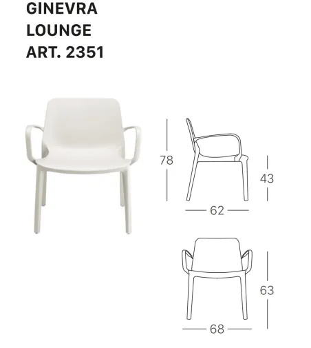 Lot 2 Fauteuils Ginevra Lounge - SCAB