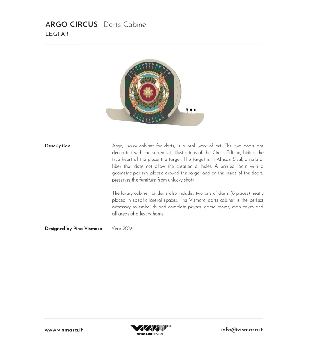 Meuble Fléchettes Argo Circus -...