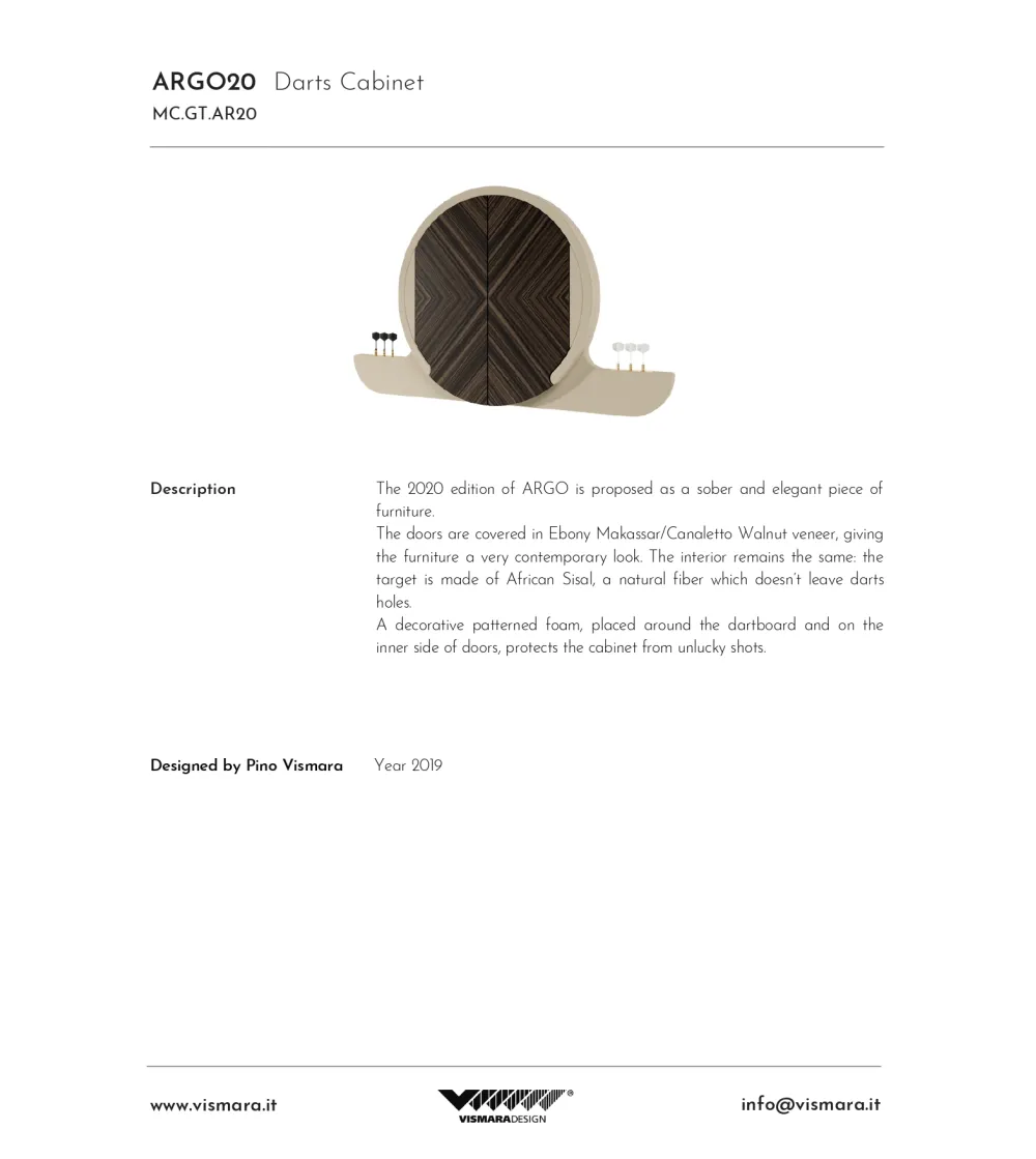 Mueble Dardos Argo 20 - Vismara Design
