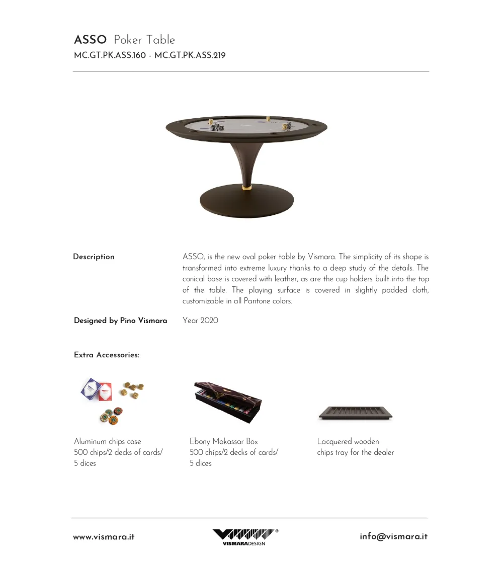 Table De Poker Ronde Asso Deluxe -...