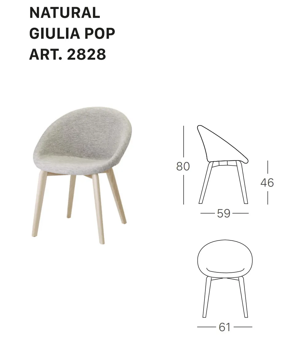SCAB - Natural Giulia Pop Stuhl