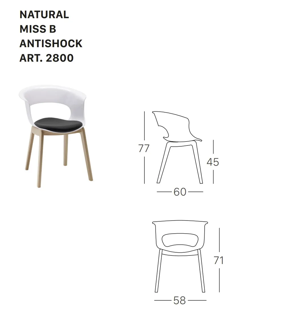 Lot 2 Chaises Natural Miss B...