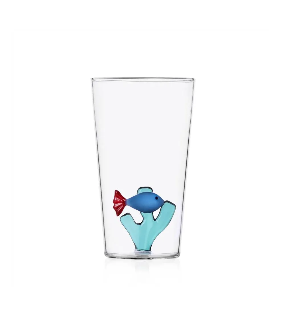 Juego 3 Vasos Longdrink Pez Azul Algas Aceite Marine Garden - Ichendorf