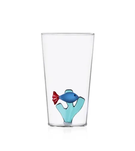 Set 3 Bicchieri Longdrink Pesce Blu Alga Petrolio Marine Garden - Ichendorf