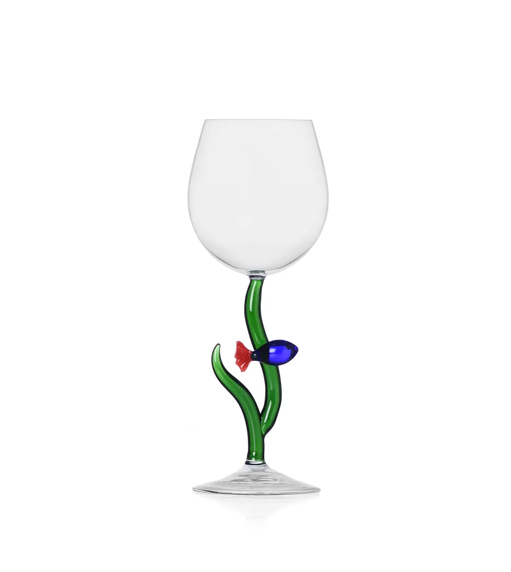 Botanica set of 6 stemmed wine glasses by Alessandra Baldereschi in  multicoloured - Ichendorf Milano