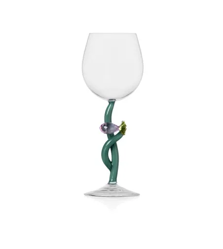 Set 3 Marine Garden Pink Fish Stem Glasses - Ichendorf