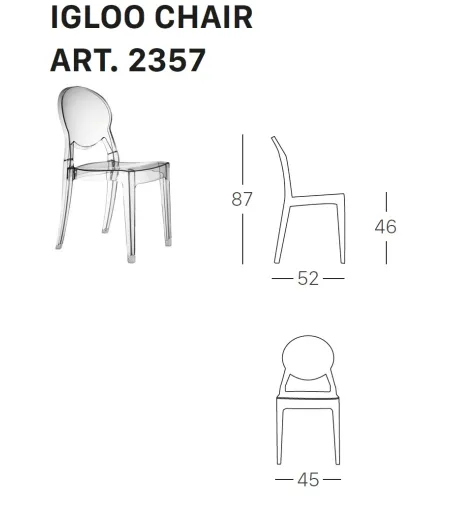 SCAB - Set 2 Igloo Stühlen