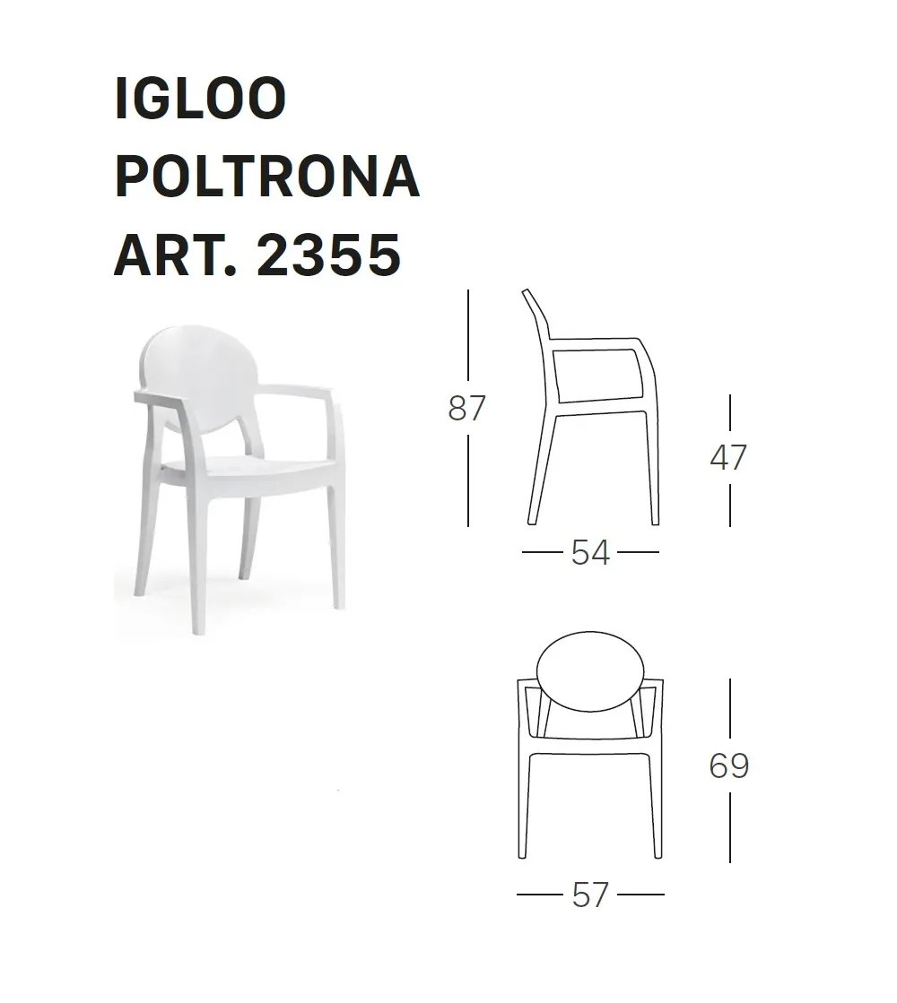 Juego 2 Sillas Igloo con Reposabrazos...
