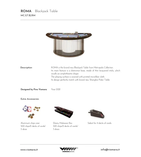 Vismara Design - Roma Blackjack Table