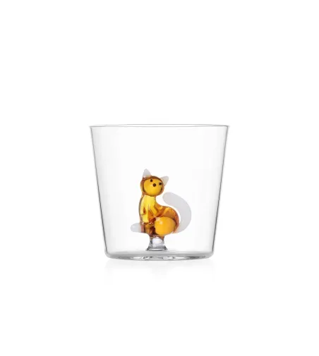 Set 3 Tumbler Gatto Ambra Con Coda Bianca Tabby Cat - Ichendorf