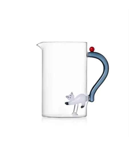 Tabby Cat White Cat Grey Tail Berry Jug - Ichendorf