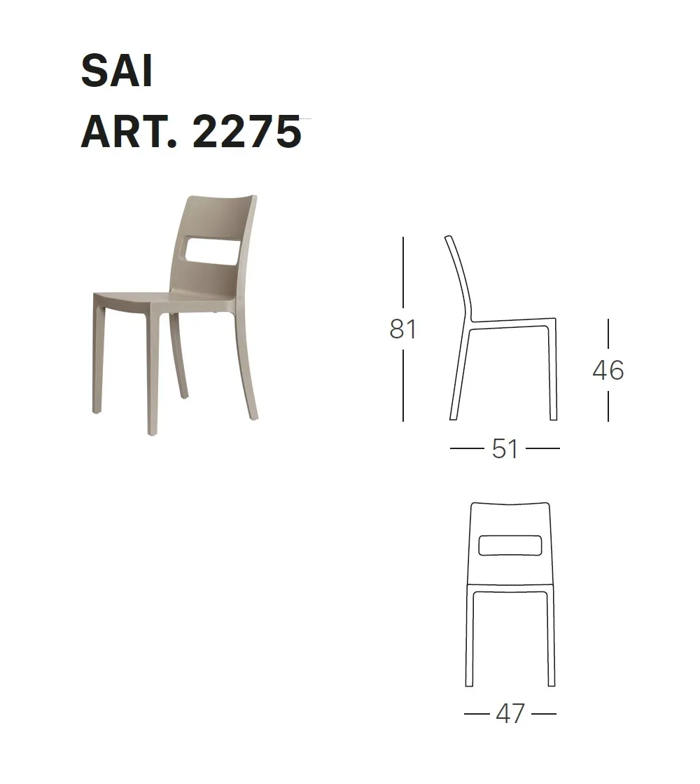 Lot 6 Chaises Sai - SCAB