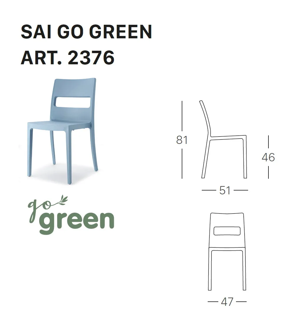 SCAB - Set 6 Sai Go Green Chairs