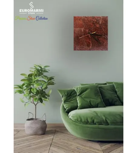 Reloj De Pared Cuadrado Cuarcita Choco - Euromarmi Store