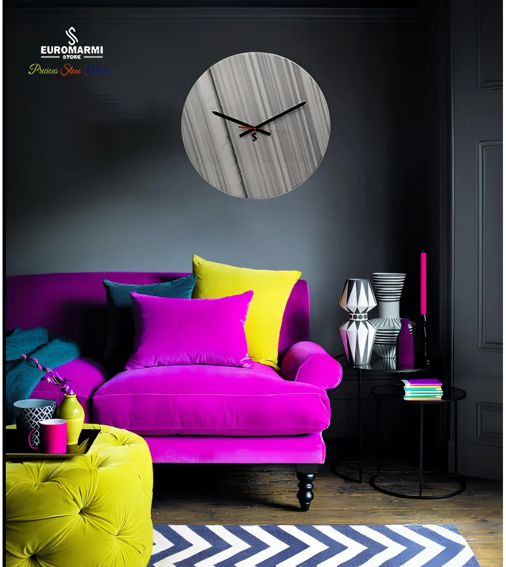 Round Striato Olimpico Marble Wall...