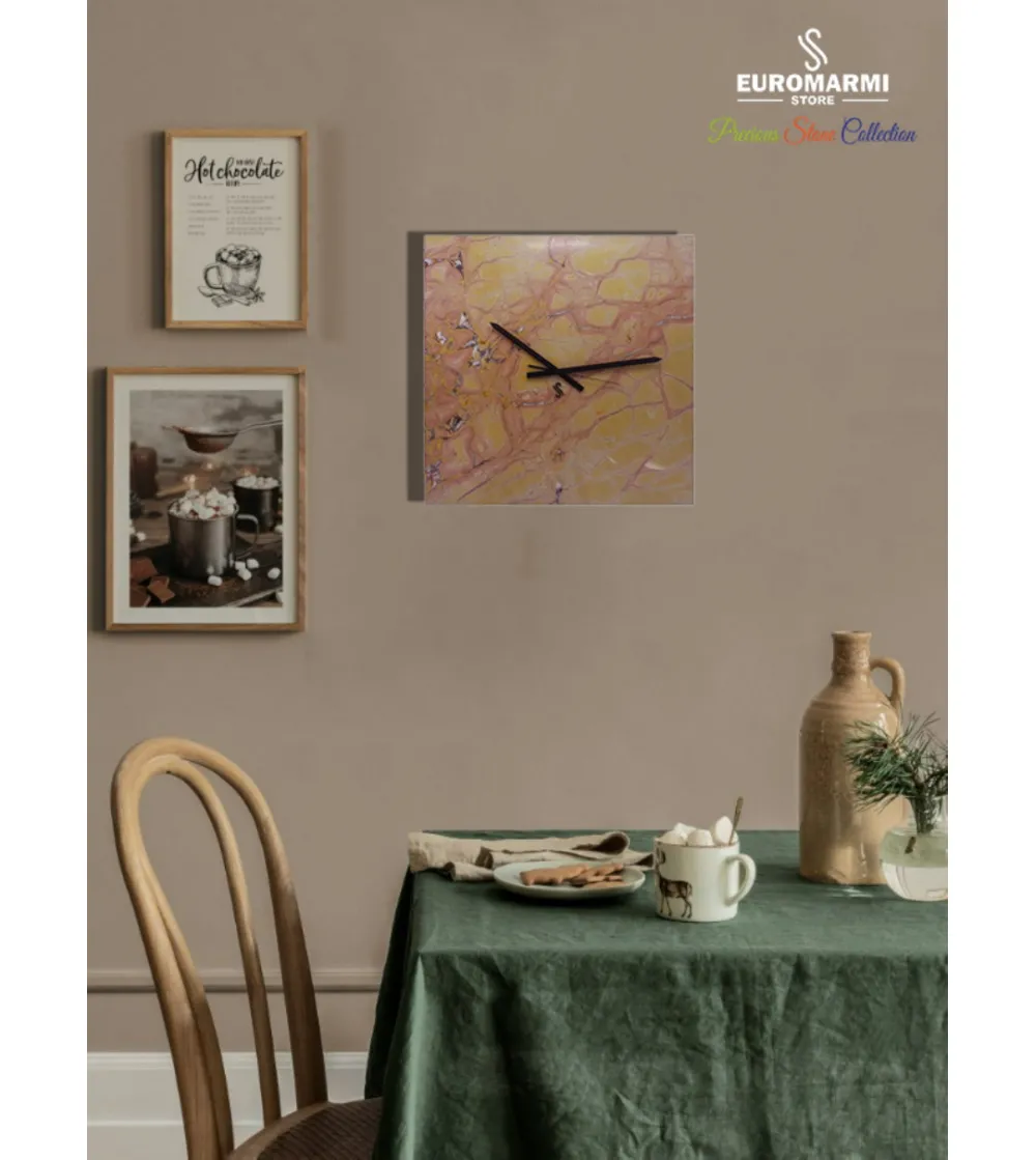 Sunset Square Wall Clock - Euromarmi...