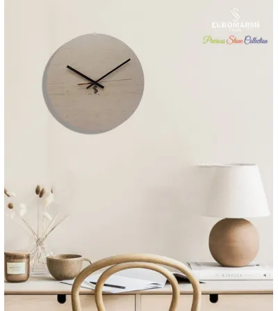 Moka Creme Runde Wanduhr - Euromarmi Store 2