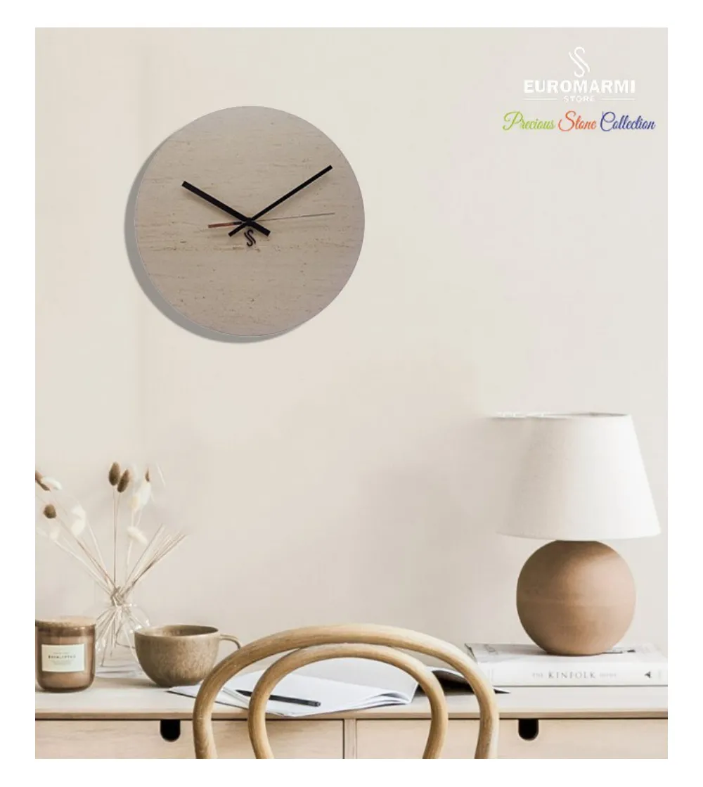Reloj De Pared Redondo Moka Crema -...