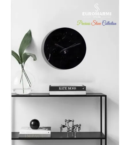 Horloge Murale Ronde Noir Marquinia - Euromarmi Store
