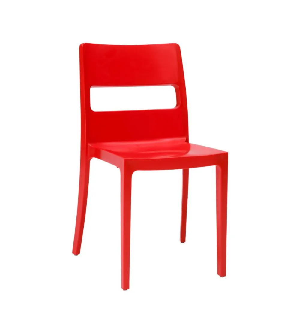 SCAB - Set 6 Sai Chairs in Fireproof Technopolymer
