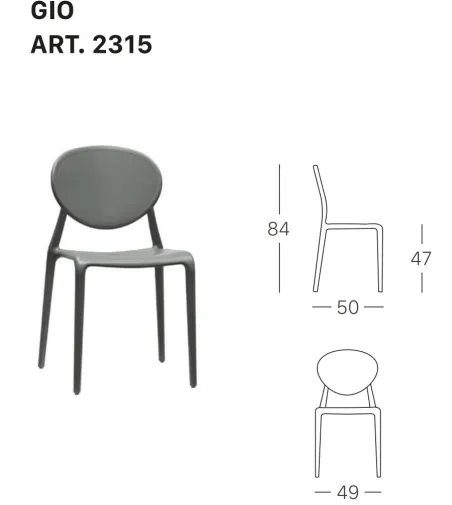 SCAB - Set 6 Gio Chairs