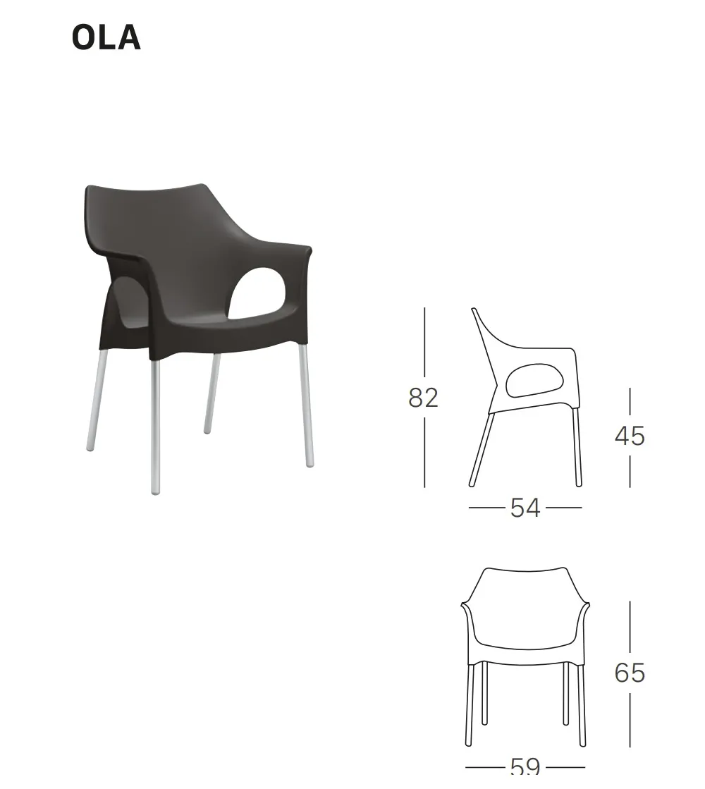 Lot 4 Chaises Ola - SCAB