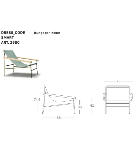 SCAB - Dress_Code Smart Art.2580 Sessel