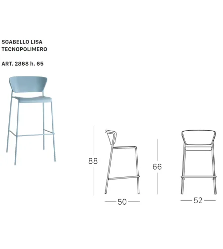 SCAB - Set 2 Lisa Stools in Technopolymer