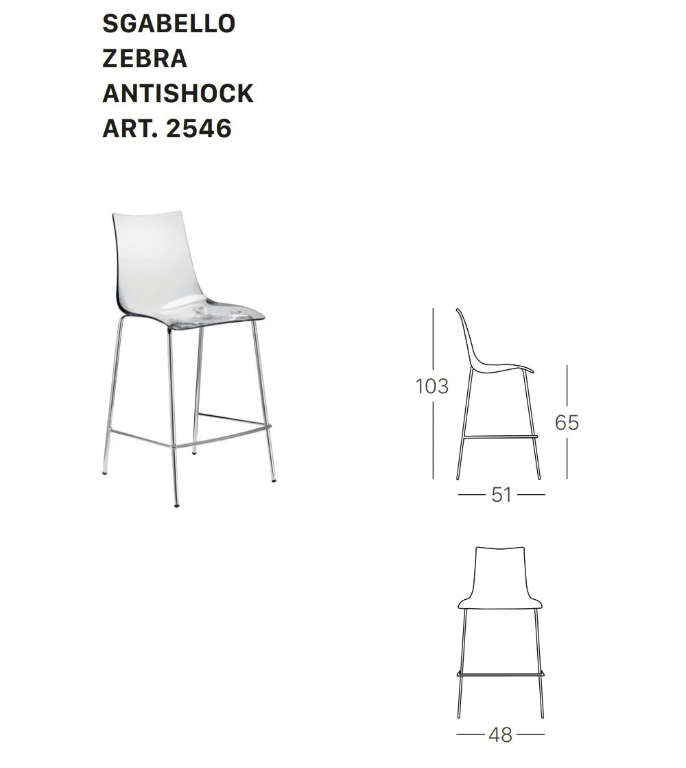 Lot 2 Tabourets Zebra Antishock - SCAB