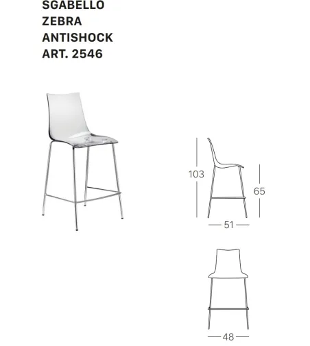 Juego 2 Taburetes Zebra Antishock - SCAB