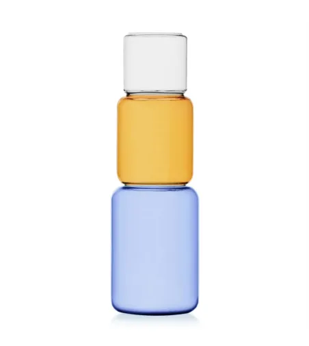 Vase Bleu Ambre Transparent Revolve - Ichendorf