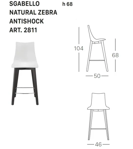 Tabouret Natural Zebra Antishock - SCAB